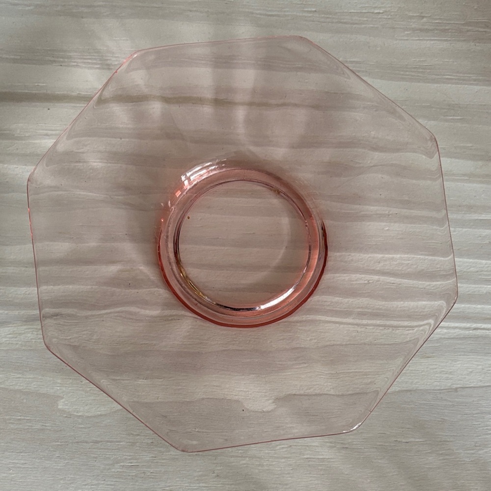 VTG Imperial Glass Pink Depression Glass Open Sugar with Underplate/Saucer - Picture 6 of 9